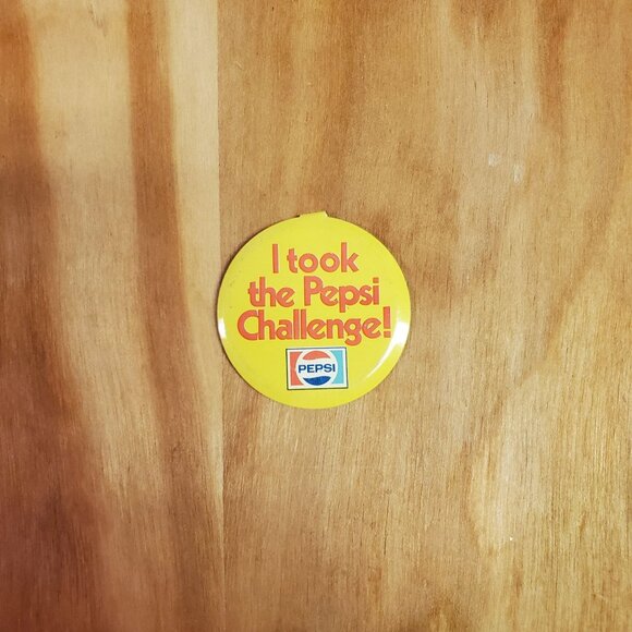 VTG "I Took The Pepsi Challenge" Collectible Badge Button 1980s Nostalgic Logo - Picture 3 of 4